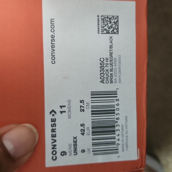 Baby blue converse size 11 in womens - Picture 2 of 6